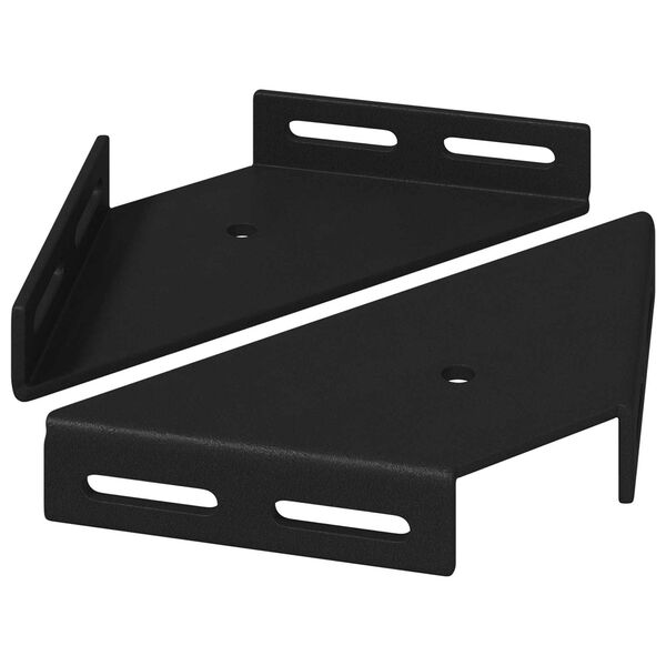 vidaXL Support d'Angle 2 pcs Noir 138,5 x 50,5 x 16 mm Fer
