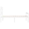 vidaXL Lit pour personne &acirc;g&eacute;e sans matelas blanc bois massif