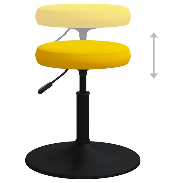 vidaXL Tabouret de massage Velours Jaune moutarde