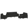 vidaXL Ensemble de canap&eacute;s 4 pcs avec coussins Noir Tissu