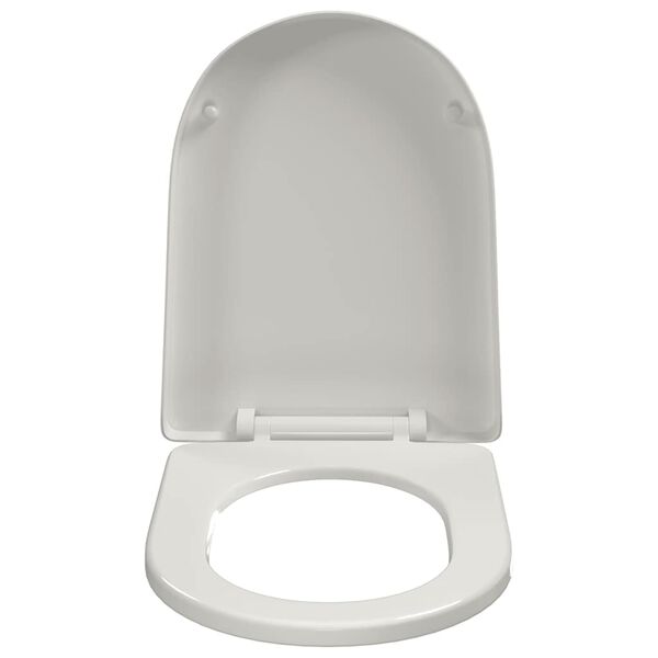 vidaXL Abattant WC &agrave; fermeture en douceur Blanc Carr&eacute;