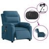vidaXL Fauteuil inclinable de massage &eacute;lectrique bleu velours
