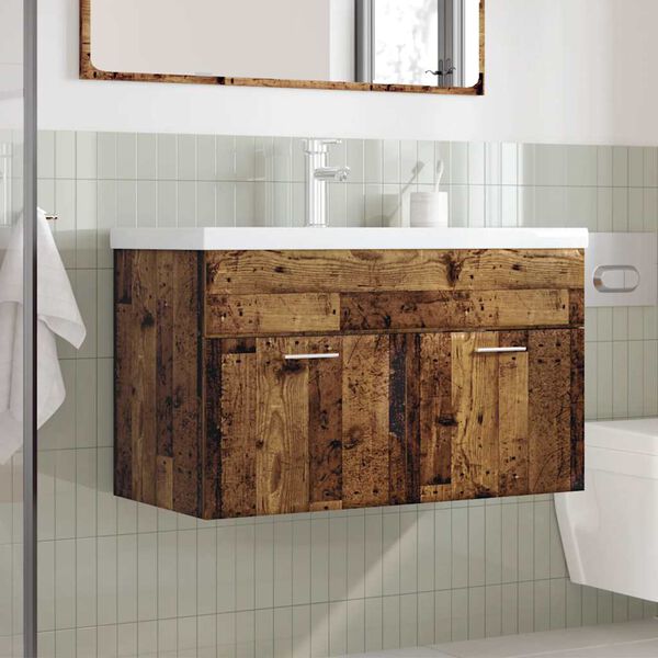 vidaXL Ensemble de meubles salle de bain 2 pcs bois d'ing&eacute;nierie