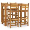 vidaXL Ensemble de bar de jardin 5 pcs bois d'acacia solide