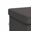 vidaXL Banc de rangement pliable gris fonc&eacute; faux lin