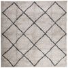 vidaXL Tapis shaggy à poils longs moderne beige anthracite 120x120 cm