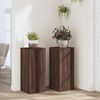 vidaXL Supports pour plantes 2 pcs ch&ecirc;ne marron bois d'ing&eacute;nierie
