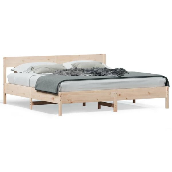 vidaXL Cadre de lit sans matelas 200x200 cm bois massif de pin