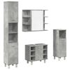 vidaXL Ensemble de meubles de salle de bain 4 pcs gris b&eacute;ton