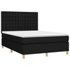 vidaXL Sommier &agrave; lattes de lit et matelas et LED Noir 140x190 cm Tissu