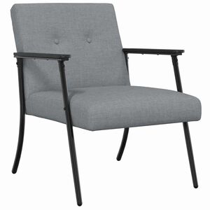 vidaXL fauteuil Gris clair tissu