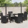 vidaXL Ensemble de salle &agrave; manger pour jardin 5 pcs Noir polyrotin
