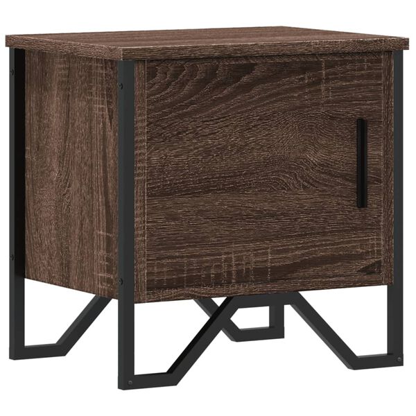 vidaXL Table de chevet ch&ecirc;ne marron 40x30x40 cm bois d'ing&eacute;nierie