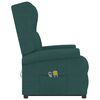 vidaXL Fauteuil de massage Vert fonc&eacute; Tissu