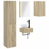 vidaXL Ensemble de mobilier de salle de bain 5 pcs Ch&ecirc;ne Sonoma