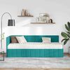 vidaXL Cadre de lit d'angle avec matelas 2 pcs Turquoise Velours