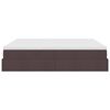VidaXL Cadre de lit ottoman avec matelas marron fonc&eacute; 180x200 cm tissu