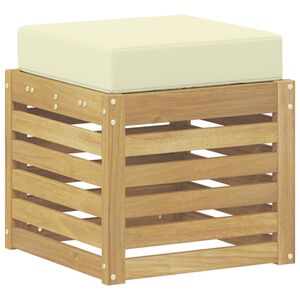vidaXL Banc de Jardin Bois d'Acacia Massif Blanc
