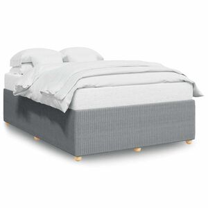 vidaXL Cadre de lit sans matelas gris clair 140x190 cm tissu