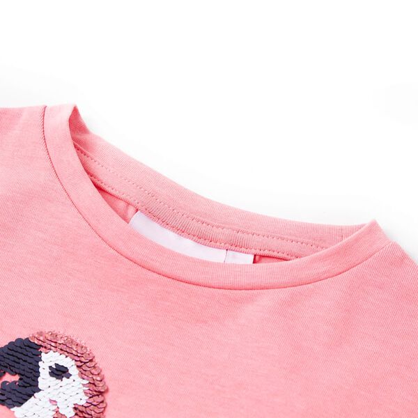 T-shirt pour enfants rose fluo 140