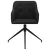 vidaXL Chaises pivotantes &agrave; manger lot de 6 Noir Tissu