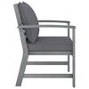 vidaXL Chaises de jardin lot de 2 avec coussins gris foncé Bois acacia