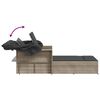 vidaXL Chaise longue double avec auvent et coussins gris clair rotin