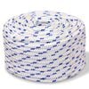 vidaXL Corde de bateau Polypropyl&egrave;ne 12 mm 250 m Blanc