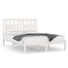 vidaXL Cadre de lit sans matelas blanc bois massif 140x200 cm
