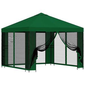 vidaXL Abri de jardin avec parois 3 x 3 m Vert Polyester et Acier