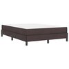 vidaXL Lit &agrave; ressorts avec matelas Marron fonc&eacute; 140 x 190 cm tissu