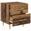 vidaXL Cabinet de chevet avec tiroir Bois Ancien 40 x 35 x 47,5 cm