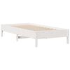 vidaXL Lit biblioth&egrave;que sans matelas blanc 90x200cm bois de pin massif