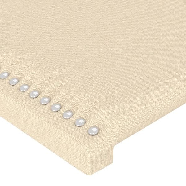 vidaXL T&ecirc;tes de lit 2 pcs Cr&egrave;me 72x5x78/88 cm Tissu