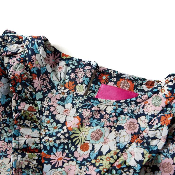 Chemise pour enfants à manches longues bleu foncé 92