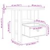 vidaXL Table de chevet 2 pcs Ch&ecirc;ne artisanal 41 x 40 x 45 cm