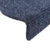 vidaXL Tapis d'escalier autocollants 30 pi&egrave;ces 65 x 21 x 4 cm Bleu Demi-rond Grand