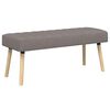 vidaXL Banc capitonn&eacute; canal Taupe 110 x 40 x 46 cm Tissu