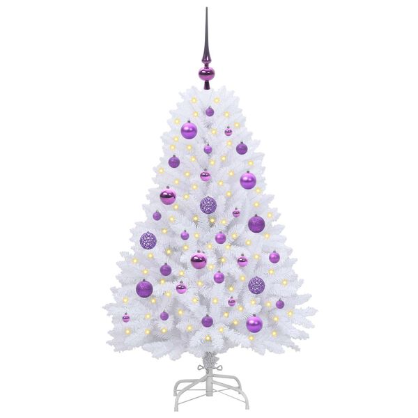 vidaXL Sapin de No&euml;l Artificiel &agrave; Branches Articul&eacute;es Blanc 120 cm