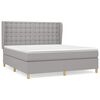 vidaXL Sommier &agrave; lattes de lit avec matelas Gris clair 160x200cm Tissu