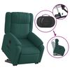 vidaXL Fauteuil inclinable &eacute;lectrique vert fonc&eacute; tissu