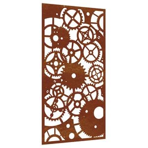 vidaXL D&eacute;coration murale jardin 105x55 cm design de roue dent&eacute;e