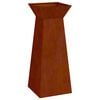 vidaXL Jardini&egrave;re &agrave; pilier Rouill&eacute; 40 x 40 x 100 cm Acier patin&eacute;