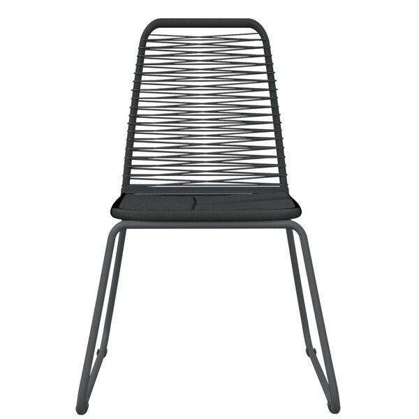 vidaXL Ensemble à manger de jardin 3 pcs Noir