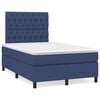 vidaXL Sommier &agrave; lattes de lit avec matelas Bleu 120x200 cm Tissu