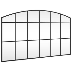 vidaXL Miroir mural noir 100x60 cm arche fer