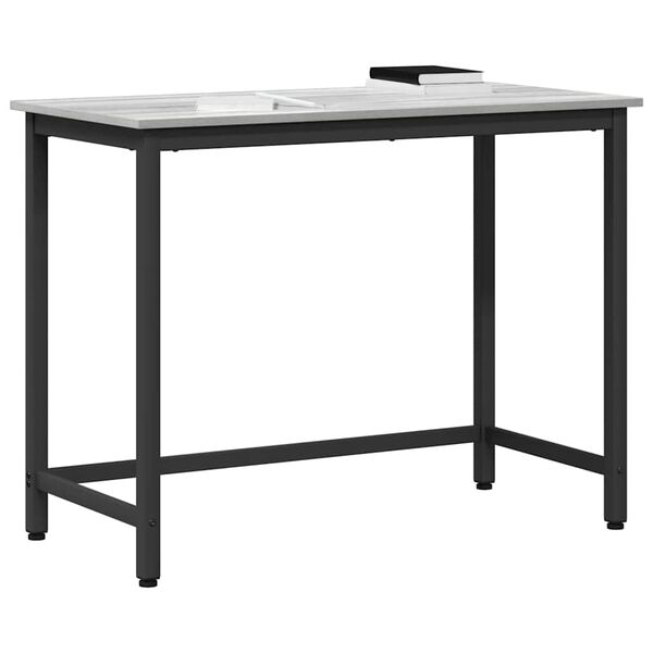 vidaXL table Gris Sonoma 80 x 50 x 76,5 cm Bois d'ing&eacute;nierie et acier