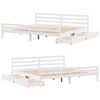 vidaXL Cadre de lit sans matelas blanc 180x200 cm bois massif de pin
