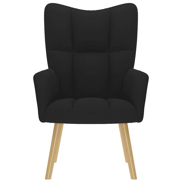 vidaXL Chaise de relaxation Noir Tissu