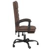 vidaXL Fauteuil de massage inclinable de bureau Marron Similicuir